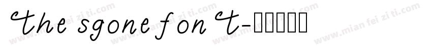 the sgone font字体转换